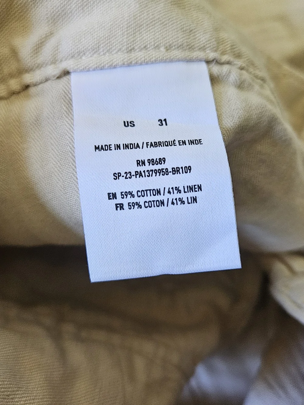 Todd Snyder Men's Light Cream Cotton Linen-Blend Casual Hudson Shorts 31 7
